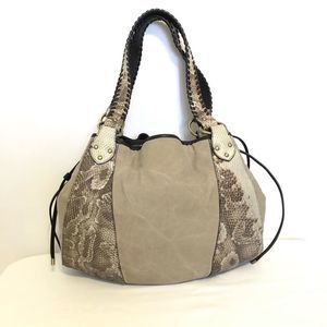 Donald J Pliner snakeskin shoulder bag